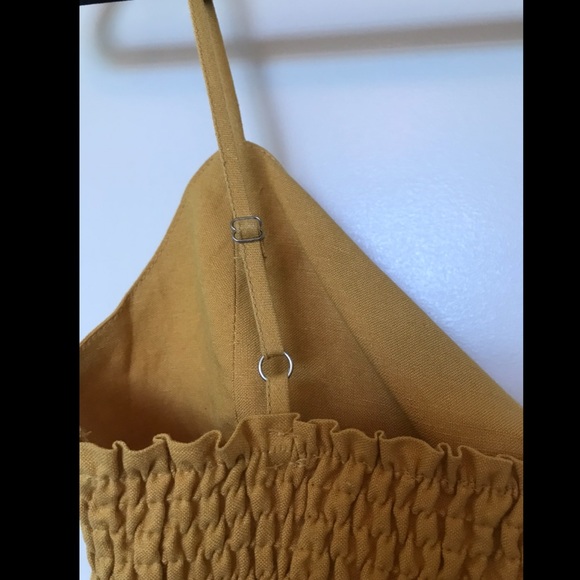 Adorable Mustard Yellow Button down Crop | M - Picture 6 of 6